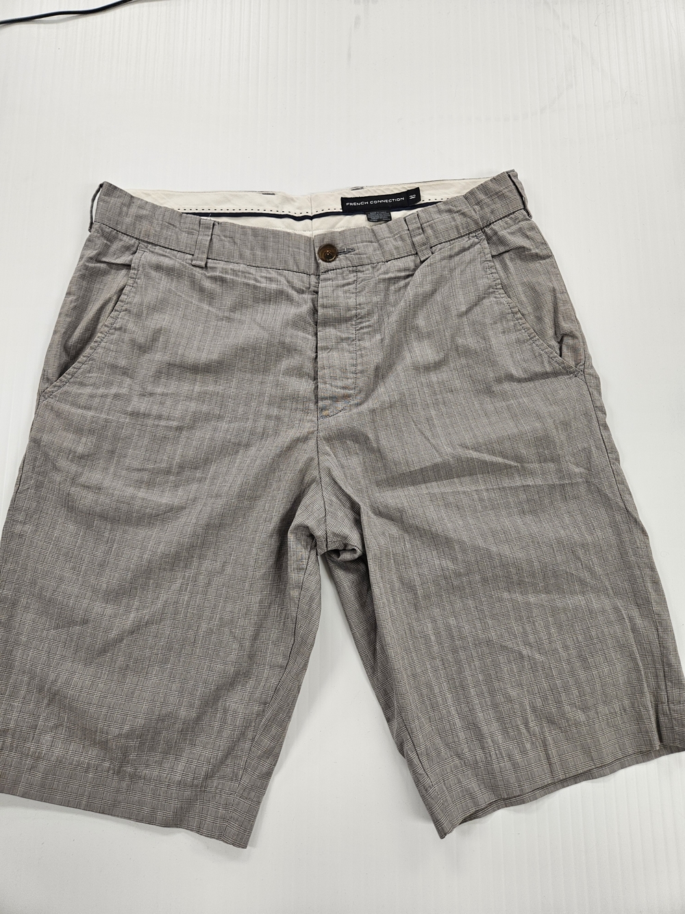 French Connection Gray Pinstripe Men’s Shorts